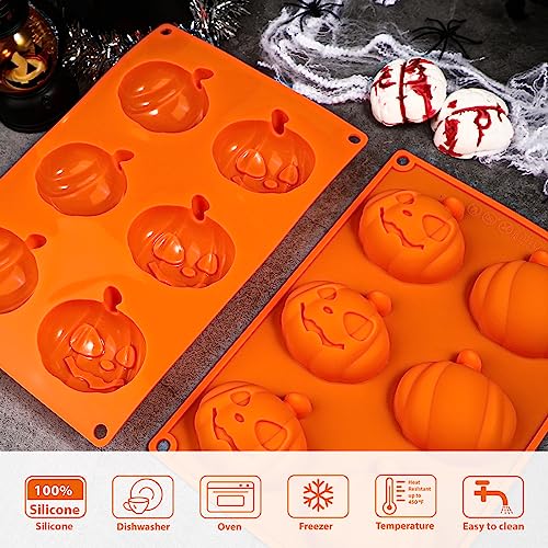 Pumpkin Silicone Mold for Halloween Hot Cocoa Bombs & Baking - Pack of 2
