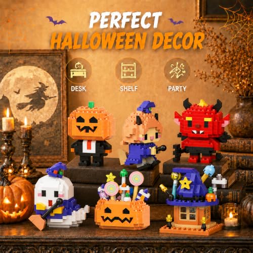 Halloween Advent Calendar 6 Days Mini Building Blocks Set with Figures - Halloween Set 1