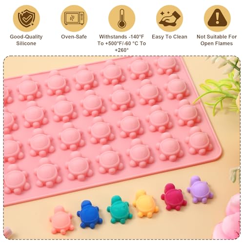 Mini Turtle Silicone Mold for Chocolate Candy Gummy Ice Cubes Baking Decor
