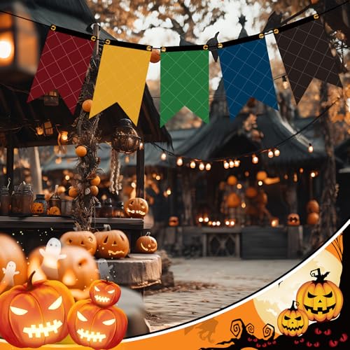 Wizarding House Banner Flags Set - 12x20 Inch Halloween & Party Decor