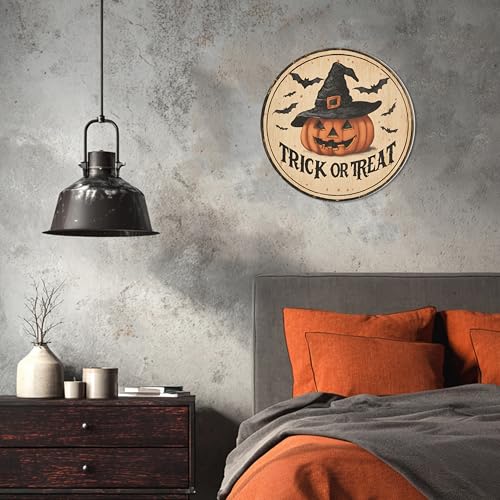 Halloween Wall Decor Poster - Spooky Pumpkin Trick or Treat 12x12