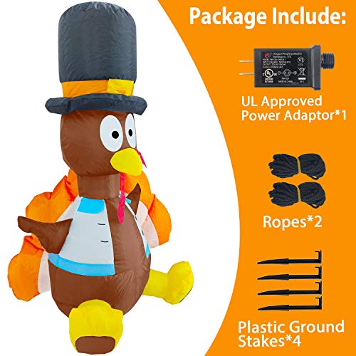 Thanksgiving Decorations Inflatables Turkey 3.5 Ft Cute Fall Decor