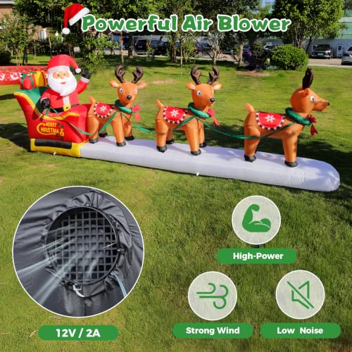 Holiday Inflatable Fan Replacement Kit with LED Lights, 12V Blower & Adapter