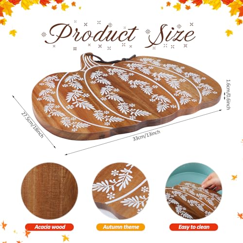 Pumpkin Shaped Acacia Wood Cutting & Serving Board - Autumn Decor