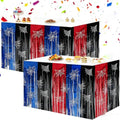 Spider Web Foil Fringe Table Skirt 2 Pack Halloween Party Decor