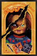 Chucky Let's Be Friends Box Wall Poster - Black Framed 34x22.4 Inches