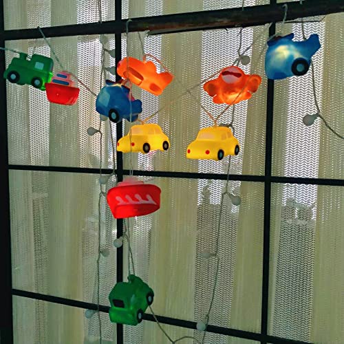 Transportation String Lights USB Powered - Kids Room & Holiday Decor - Collection of Aircraft, Train, Ship & Vehicle Shapes - Transportation Series