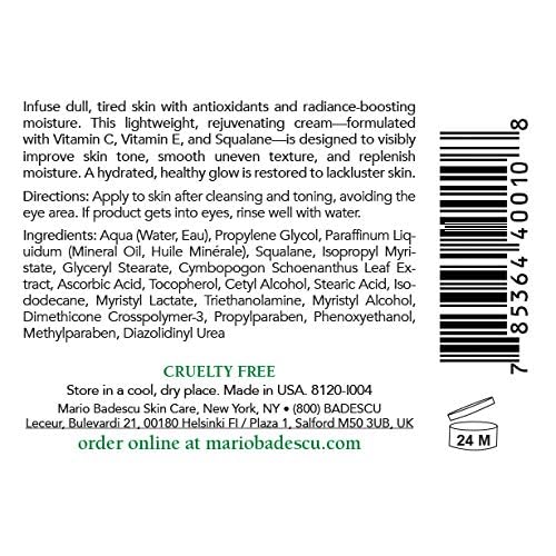 Mario Badescu Hydro Face Moisturizer - Lightweight Vitamin C Cream for Combination & Sensitive Skin | 2 Fl Oz