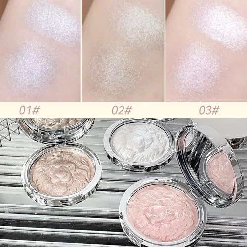K'APEINE Pink Highlighter Palette with Glitter Eyeshadow - Sparkling Face Makeup Kit