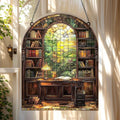 Acrylic Suncatcher Window Hanging - Fall Decor for Book Lovers, 4 Inches, Indoor Outdoor
