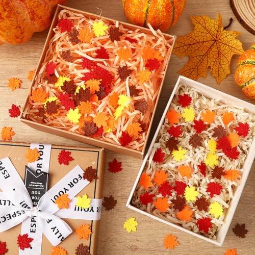 Fall Maple Leaf Confetti - 500 Pieces Autumn Felt Decorations - Thanksgiving Crafts Supplies - Variation: Maple Leaves