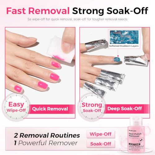 Morovan Rose Scent Acetone Nail Polish Remover - Gel & Regular Polish, 6.34 Fl Oz