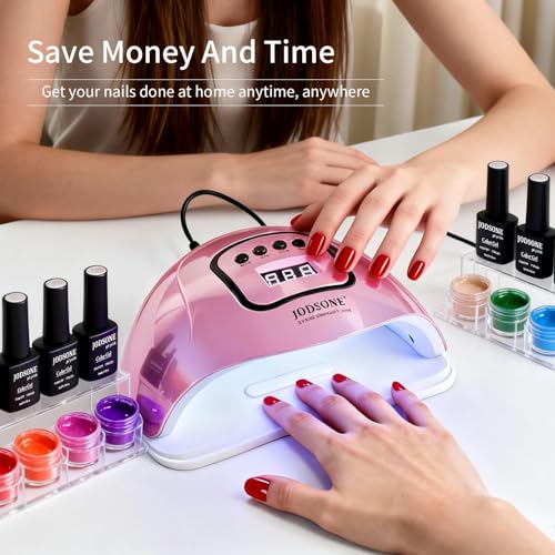 Pink UV LED Nail Lamp M50004 for Gel Manicure with 4 Timers & Auto Sensor
