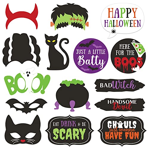 Halloween Photo Booth Props Set of 30 - Fully Assembled Party Decorations - Variation of THIS listing