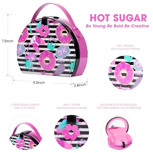 Hot Sugar Girls Makeup Kit - Rose Makeup Set with 24 Eyeshadows & Accessories