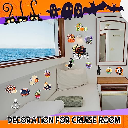 Halloween Cruise Magnet Set - Skull Variation, 16pcs Door & Car Decorations