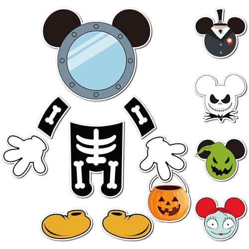 Halloween Mouse Magnet Set - 12 Waterproof Magnetic Decorations for Fridge & Doors