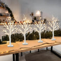 22-Inch Tabletop Birch Tree with LED Lights - Indoor Christmas Decor - Variation of 22inch×4