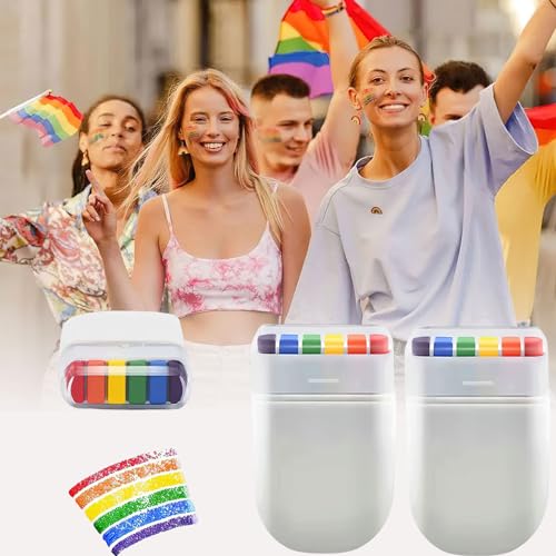 Rainbow Face & Body Paint Kit - Washable Stage Makeup for Pride Celebrations