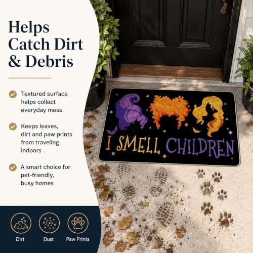 Halloween Door Mat 2'8" x 4' I Smell Children Front Entrance Rug - Non-Slip