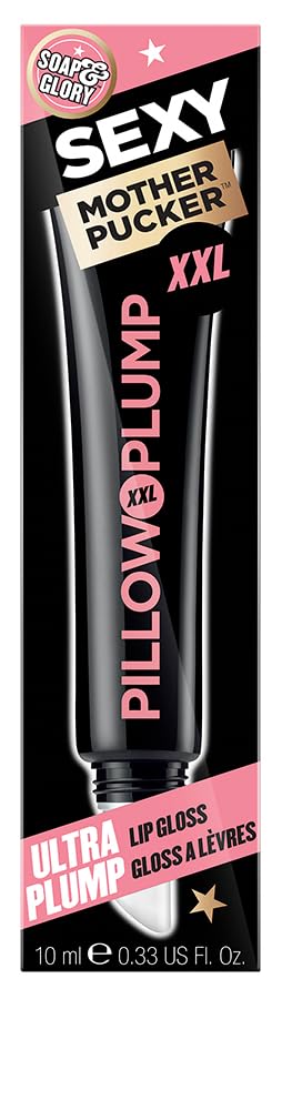 Soap & Glory Sexy Mother Pucker XXL Lip Plumper Gloss - Hydrating High Shine Vegan Formula - Clearvoyant (0.3 fl oz)