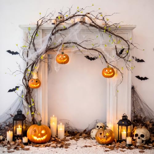 Artificial Tree Branches Set - 2 Pcs 106-118 Inch Long Flexible Vines for Halloween Decor