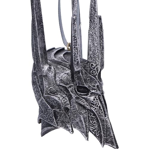 Sauron Helm Hanging Ornament - Lord of the Rings Resin Decoration, 10cm