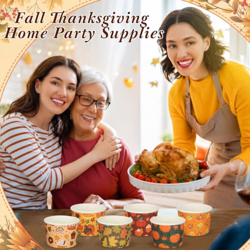 180 Pack Disposable Thanksgiving Snack Cups - Elegant Pumpkin & Skeleton Designs