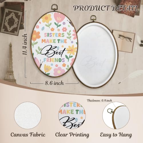 Boho Floral Girl Nursery Oval Wall Art Decor - Flower 6