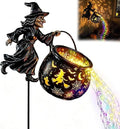 Halloween Witch Cauldron Garden Yard Stakes Decor Outdoor Lighting