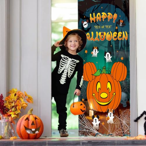 Halloween Door Cover Spooky Banner Decorations for Party & Home