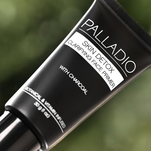 Palladio Skin Detox Clarifying Face Primer - Charcoal Infused for Smooth Makeup Base | 1 Ounce