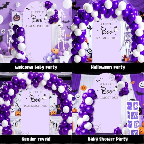 Purple Halloween Arch Backdrop Cover for Baby Shower & Party Photography - 6 Ft Stretchy Arch Cover - Variation of THIS listing