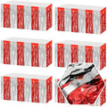 Red Silver Wave Foil Fringe Table Skirt - 29x108 Inch Party Decoration