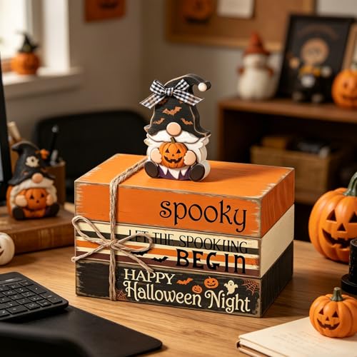 Halloween Gnome Decor Indoor - Farmhouse Spooky Halloween Ornament