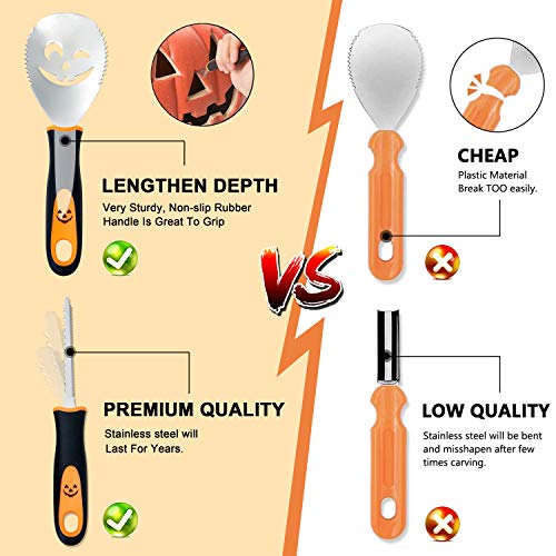 Halloween Pumpkin Carving Kit for Kids - Silver 21Pcs Pumpkin Tools Set