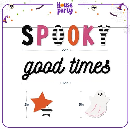 Halloween Ghost Banner - 41 Inch Pre-Strung Spooky Party Decorations