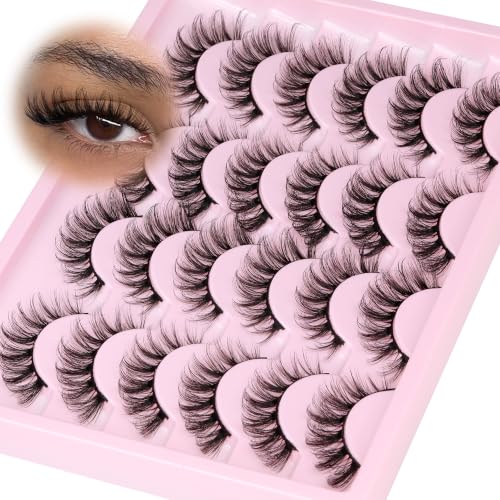 Wispy Cat Eye False Eyelashes - Fluffy Natural Volume, B-Wispy Variant