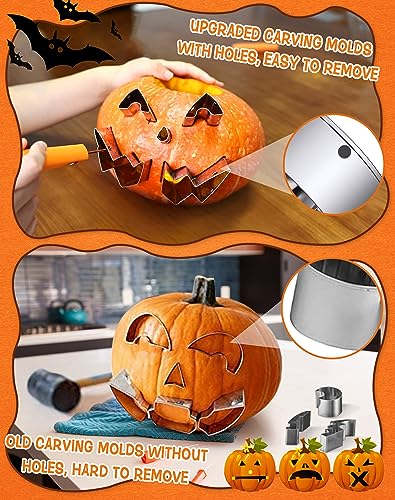 Halloween Pumpkin Carving Kit Tools & Stencils Set - Variation 25