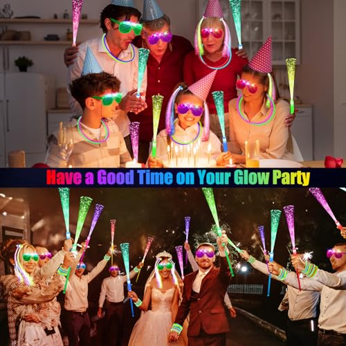 Glow in the Dark Party Supplies Kit - Indoor Outdoor Light-Up Favors