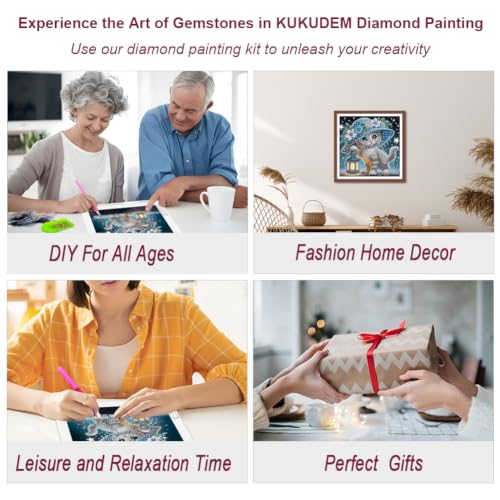 Cat Diamond Art Kit for Adults Beginners 12x12 Inch Special Shape Rhinestones