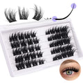 Flat Cluster Eyelash Extensions 3D Wispy Faux Mink Lashes - C Soft 40 Pack