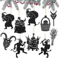 Krampus Iron Christmas Ornaments Set - Horror Hanging Decorations, 8 Variation