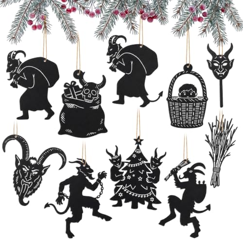 Krampus Iron Christmas Ornaments Set - Horror Hanging Decorations, 8 Variation