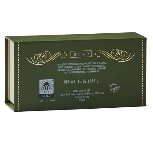 San Francisco Soap Company Man Bar - Bergamot & Cognac Fragrance - Invigorating & Chemical-Free - Made in the USA