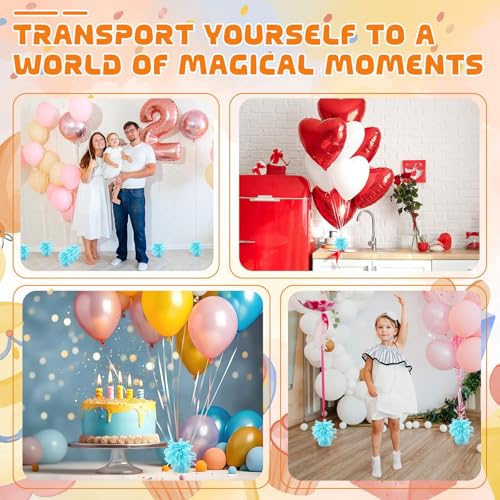 Baby Blue Balloon Weights Set - Metallic Anchors for Birthday, Wedding & Party Decorations