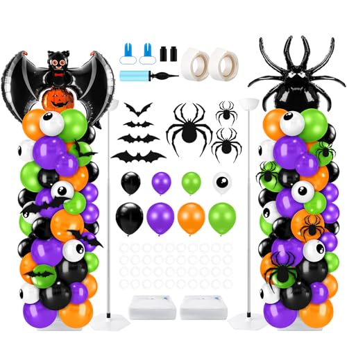 Halloween Balloon Column Kit with Bat and Spider Variations - Party Decorations