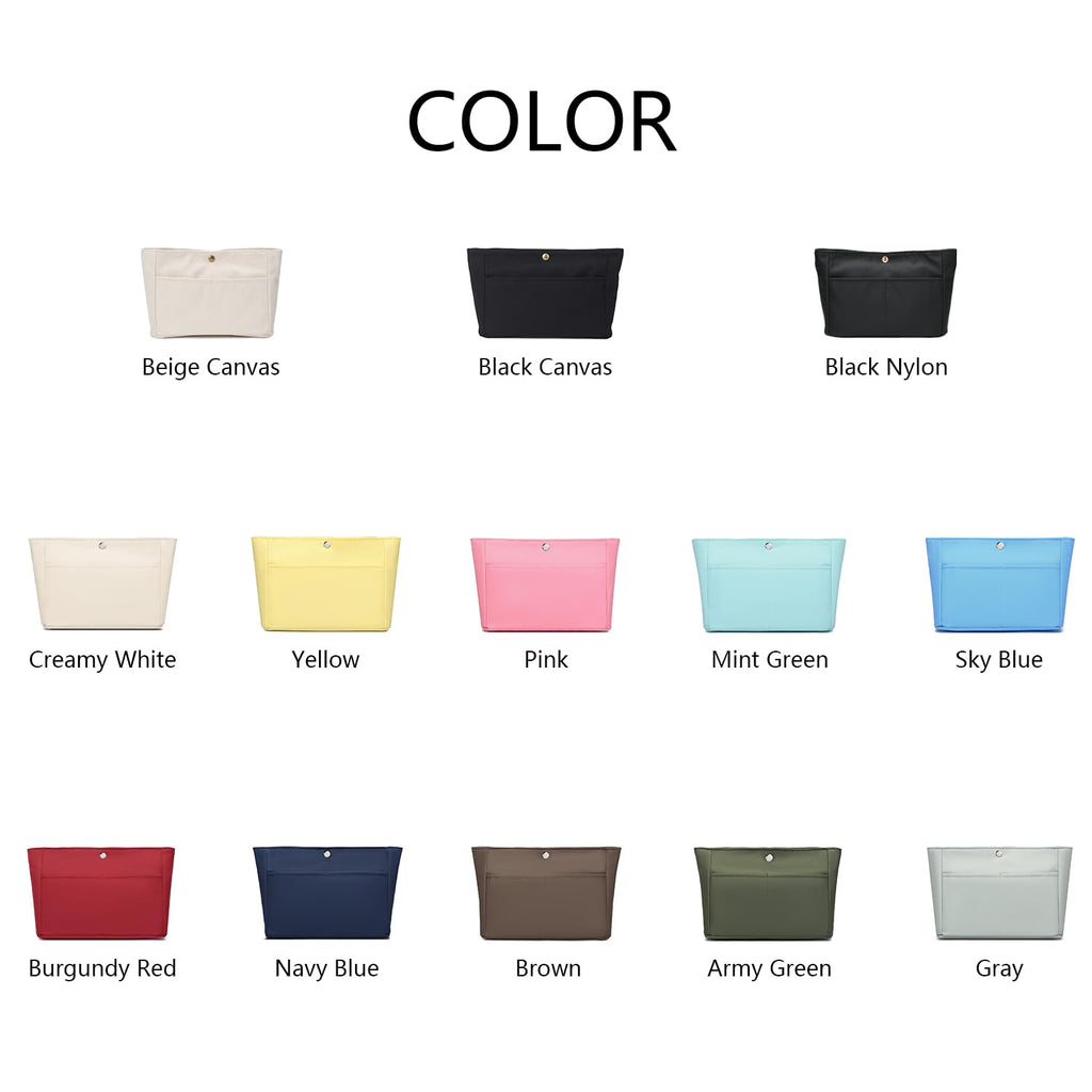 YONEBN Waterproof Storage Bag Lightweight Large Capacity Nylon Bag Inner Bag Handbag Organizer (Nylon/Yellow)