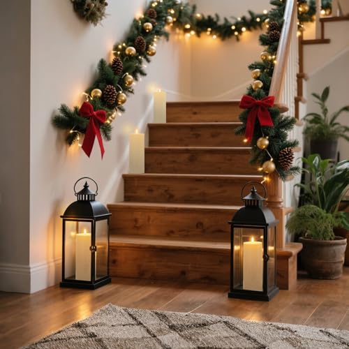 Outdoor Waterproof Flameless Pillar Candle with Remote Timer 4x12 Inches - Large Weatherproof LED Candle