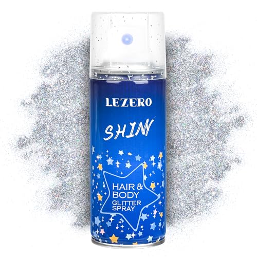 Rainbow Face and Body Glitter Spray - 4.05oz Festival Rave Accessories - Lezero Variation